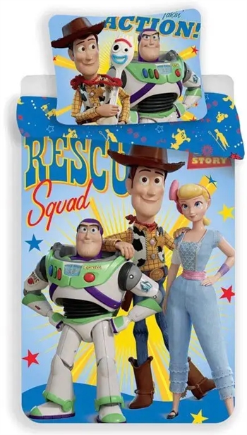 Billede af Toy Story Junior sengetøj 100x140 cm - Sengesæt med Toy Story - 2 i 1 design - 100% bomuld hos Shopdyner.dk